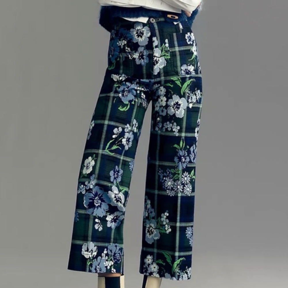 Anthropologie The Colette Cropped Wide-Leg Pants